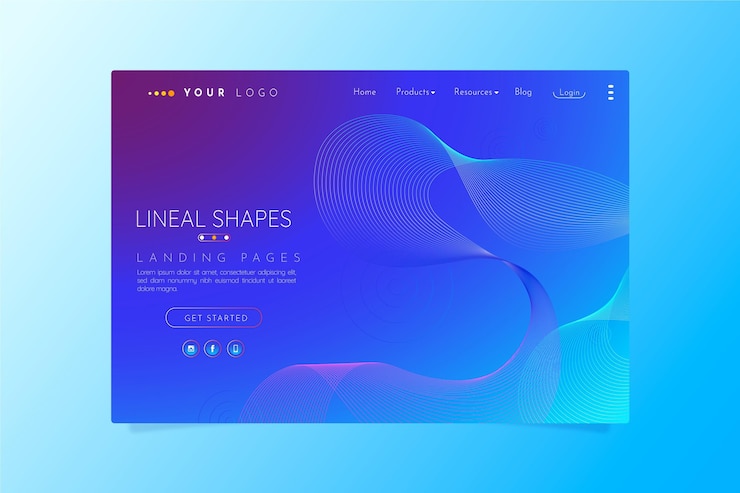 website layout crafted using JavaScript libraries